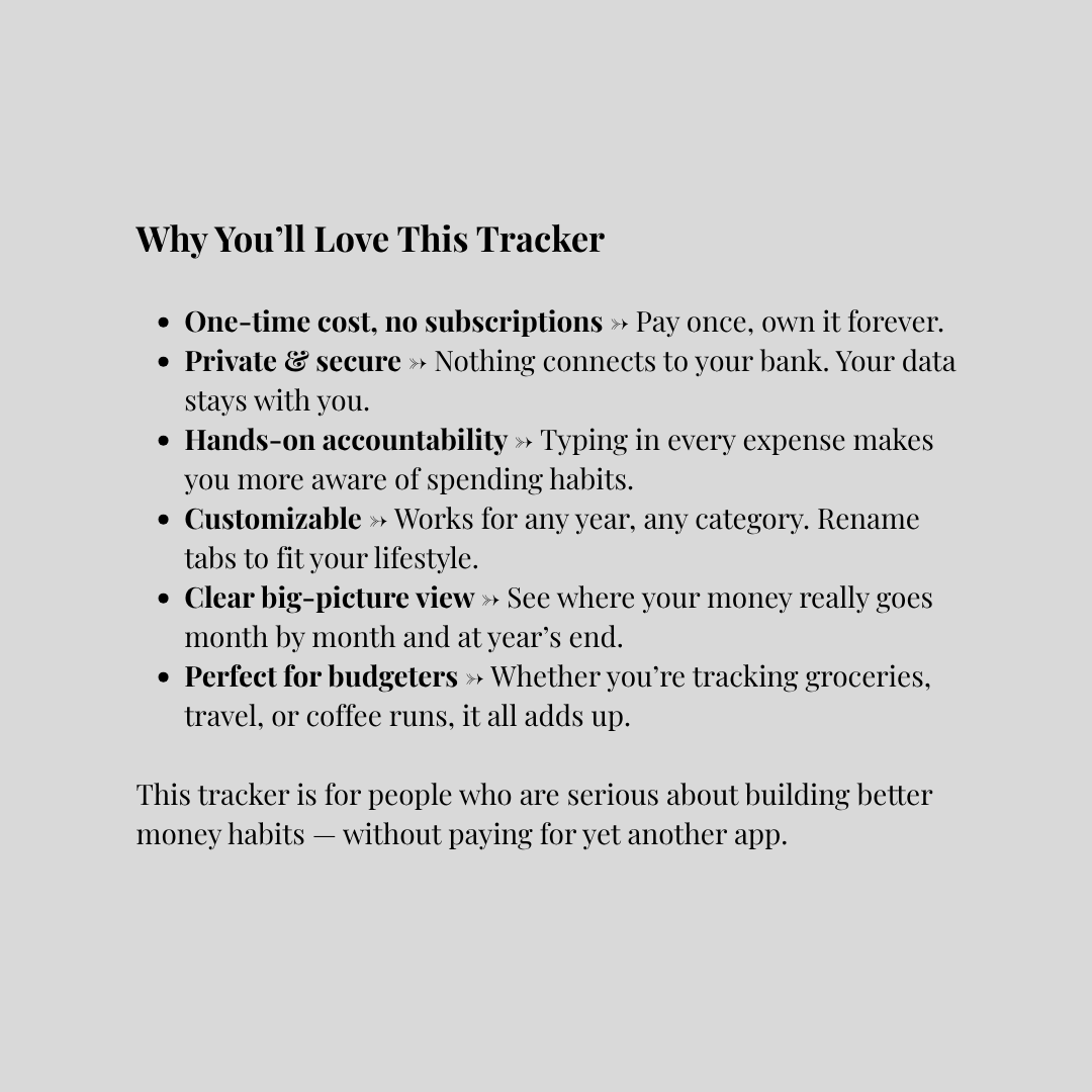 Financial Tracker (Digital Download)