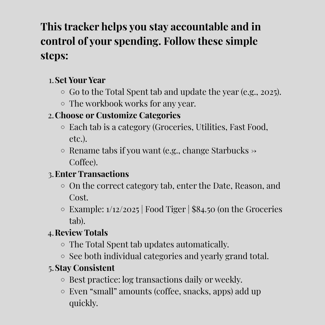 Financial Tracker (Digital Download)