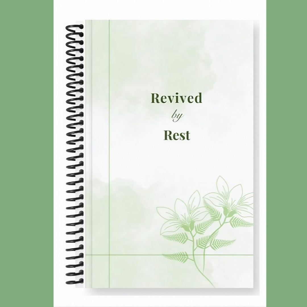 Revived by Rest 31-Day Healing Journal (Spiral Bound) w/Candle